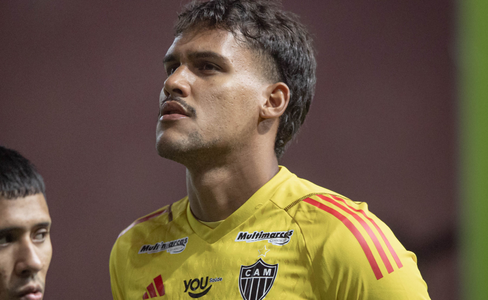 Matheus Mendes, goleiro do Atlético, antes de jogo contra o Internacional pelo Campeonato Brasileiro - (foto: Pedro Souza/Atlético)