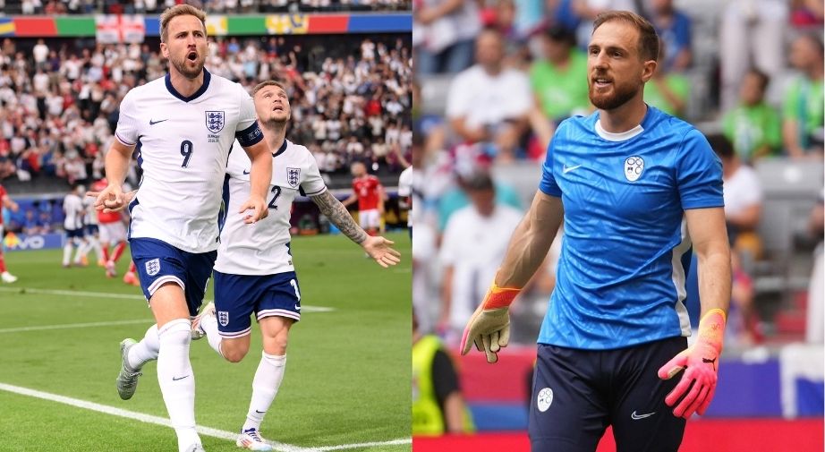 KANE, TRIPPIER E OBLAK (foto: Reprodução/Twitter/Inglaterra e Eslovênia)