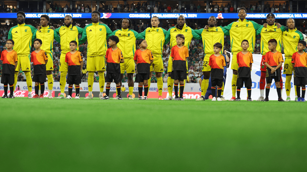 Jogadores da Jamaica na Copa América (foto: Carmen Mandato/Getty Images North America/AFP)