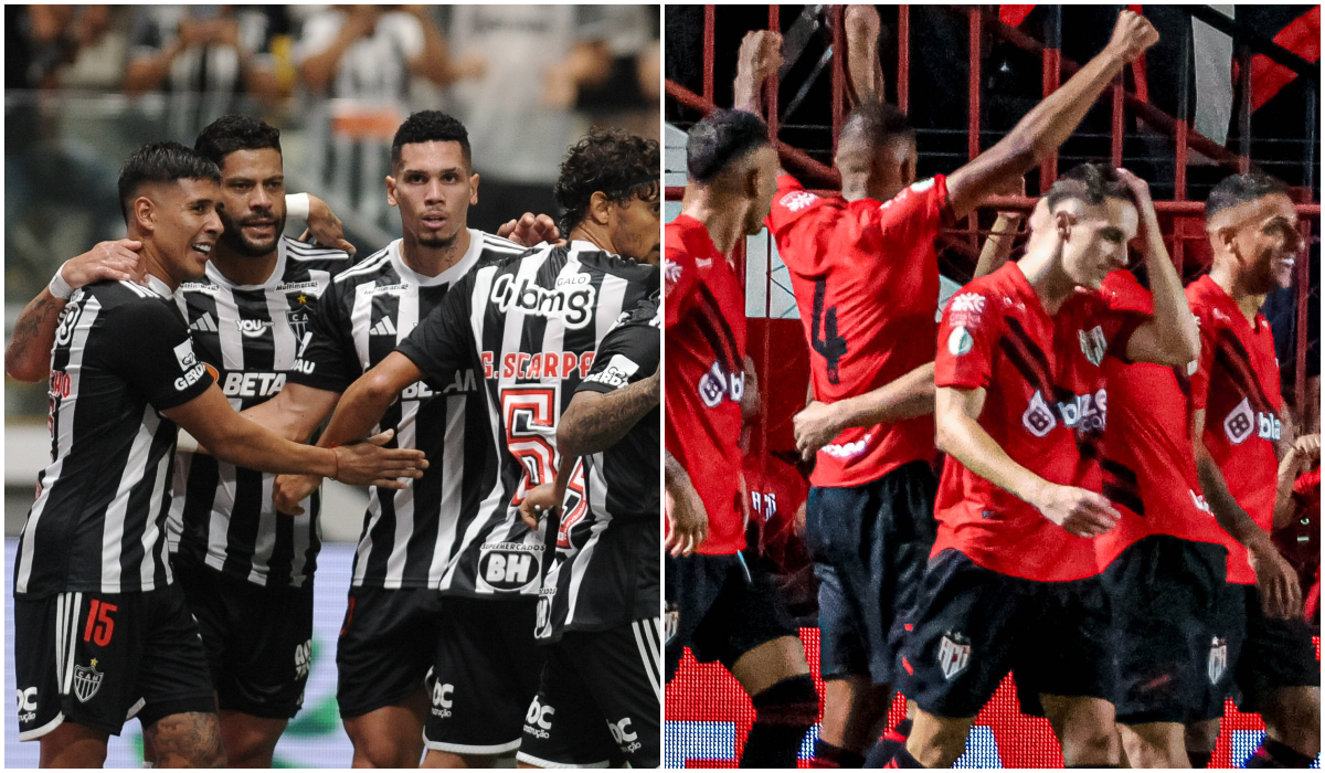 Atlético e Atlético-GO medirão forças pela 13ª rodada do Campeonato Brasileiro (foto: Montagem com imagens de Alexandre Guzanshe/EM/D.A Press e Ingryd Oliveira/ACG)