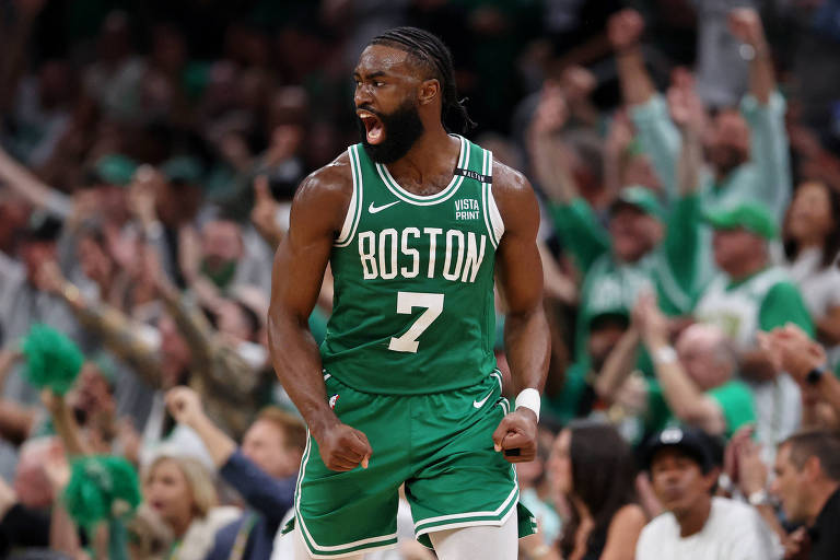 Jaylen Brown, jogador do Boston Celtics (foto: Peter Casey/USA Today Sports via Reuters)