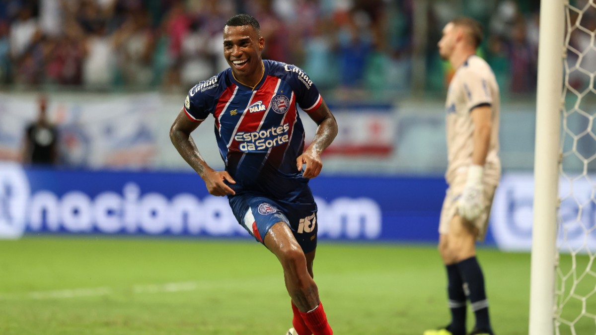 Jean Lucas comemorando gol (foto: Letícia Martins/EC Bahia)