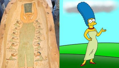 Sarcófago é encontrado com desenho semelhante a Marge Simpson » Portal MaisVip