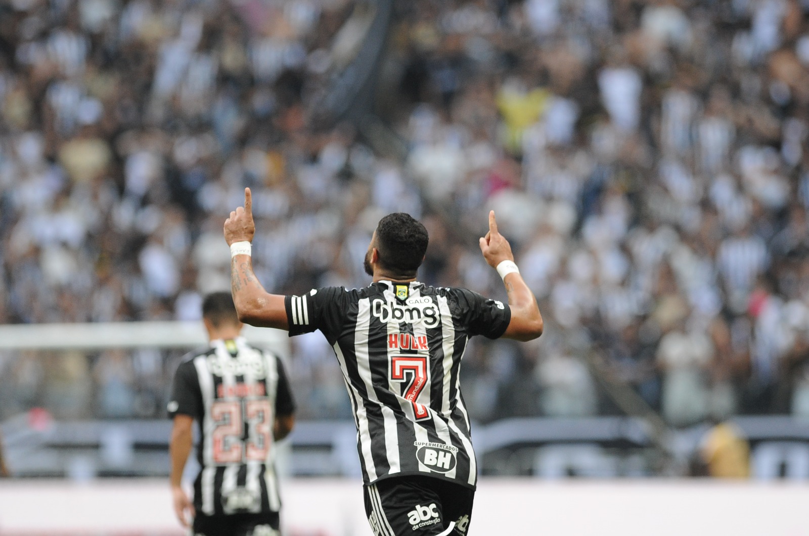 Hulk comemora gol pelo Atlético diante do Vasco na Arena MRV - (foto: Alexandre Guzanshe/EM/D.A Press)