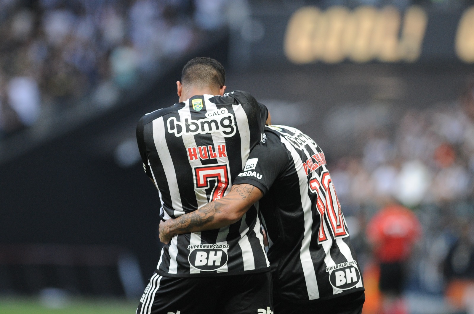 Hulk e Paulinho são os maiores artilheiros do Atlético na Arena MRV - (foto: Alexandre Guzanshe/EM/D.A Press)