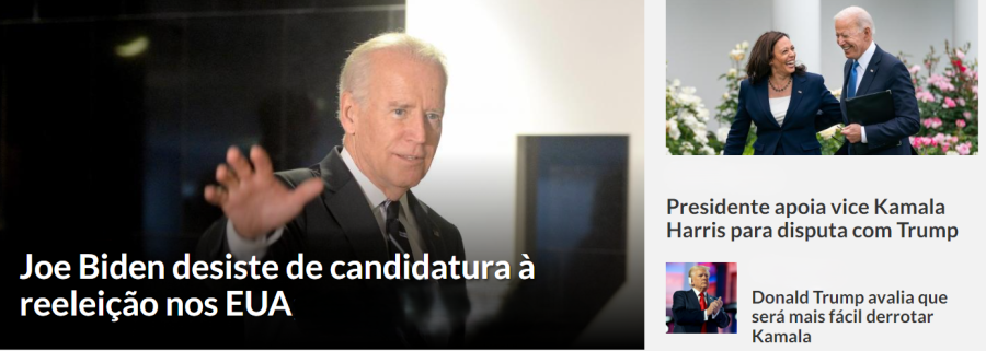 Ao desistir de candidatura, Joe Biden apoia a vice Kamala Harris. Ela pediu união para enfrentar Trump