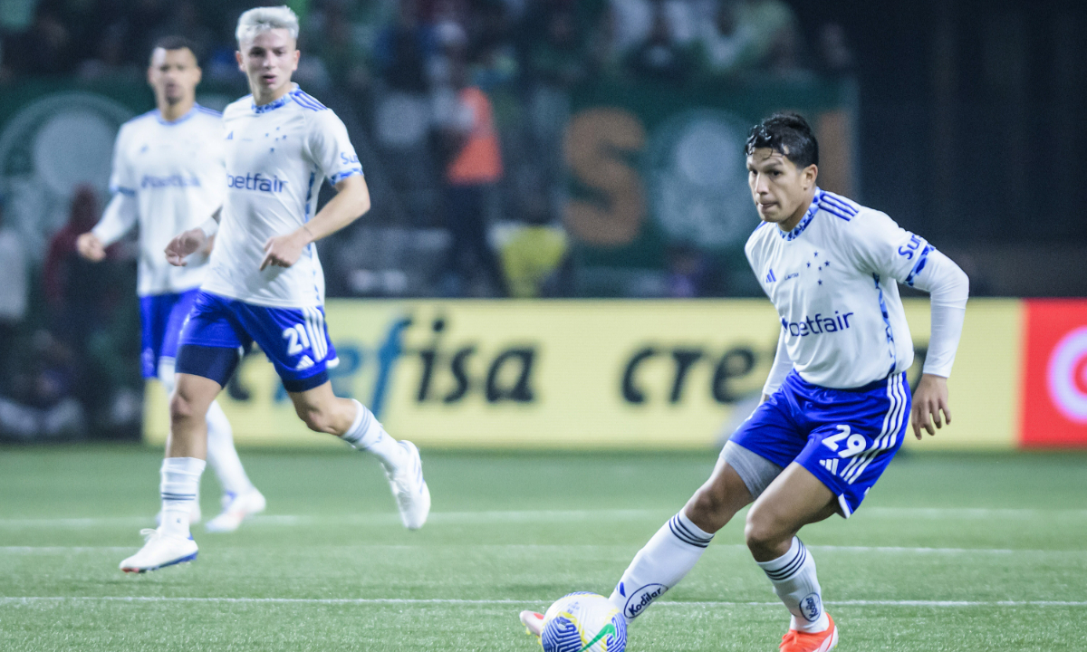 Barreal em jogo do Cruzeiro contra o Palmeiras (foto: Gustavo Aleixo/Cruzeiro)