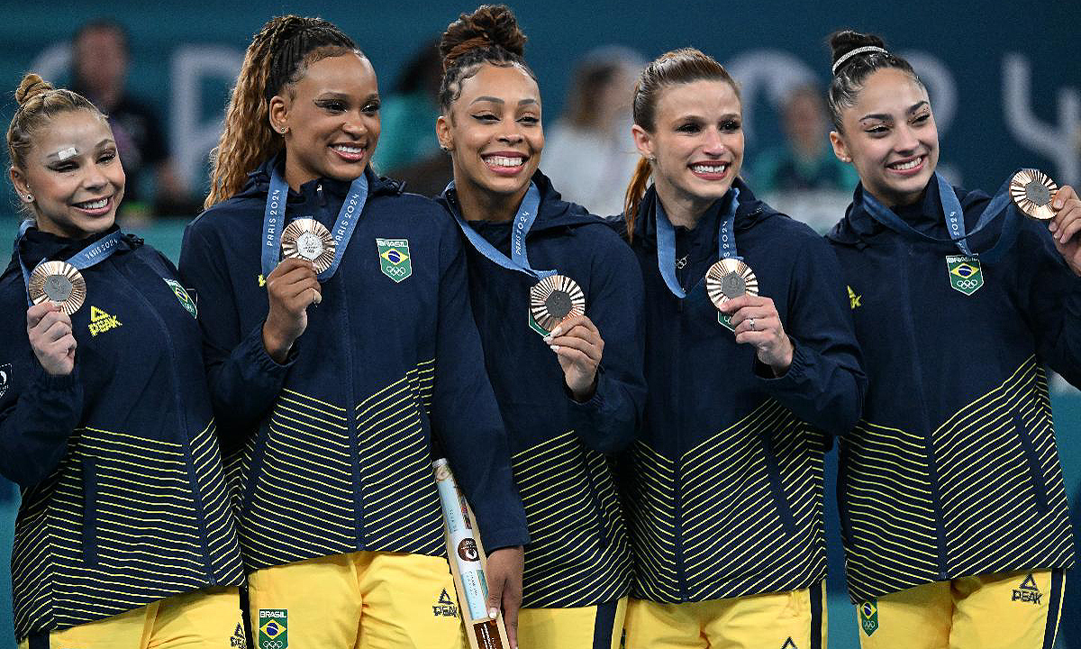 Brasil é o primeiro país do Sul global a ganhar medalha olímpica na ginástica artística feminina por equipes