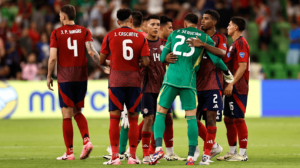 Jogadores da Costa Rica na Copa América (foto: Buda Mendes/Getty Images North America/AFP)