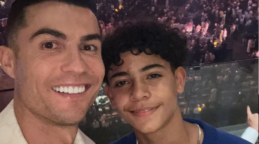 Cristiano Ronaldo e filho (foto: Reprodução / redes socias)