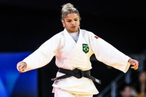 Larissa Pimenta, lutadora brasileira, nos Jogos Olímpicos de Paris (foto: Wander Roberto/COB)