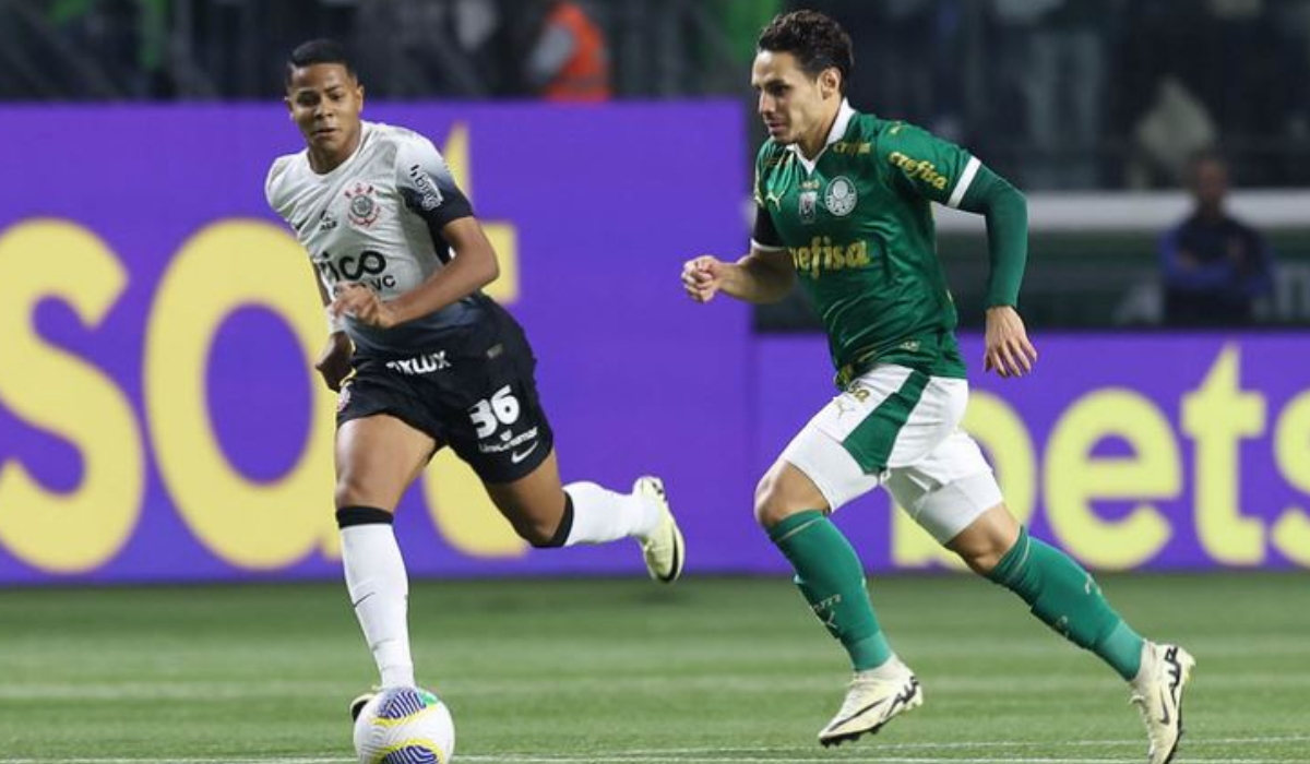 Lance de Palmeiras x Corinthians (foto: Cesar Greco / Palmeiras)