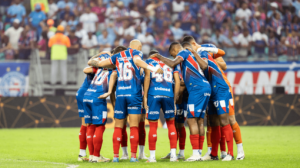 Jogadores do Bahia em partida contra o Juventude, pelo Campeonato Brasileiro (foto: Letícia Martins/EC Bahia)