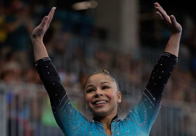 Flavia Saraiva, ginasta brasileira (foto: MARTIN BERNETTI / AFP)