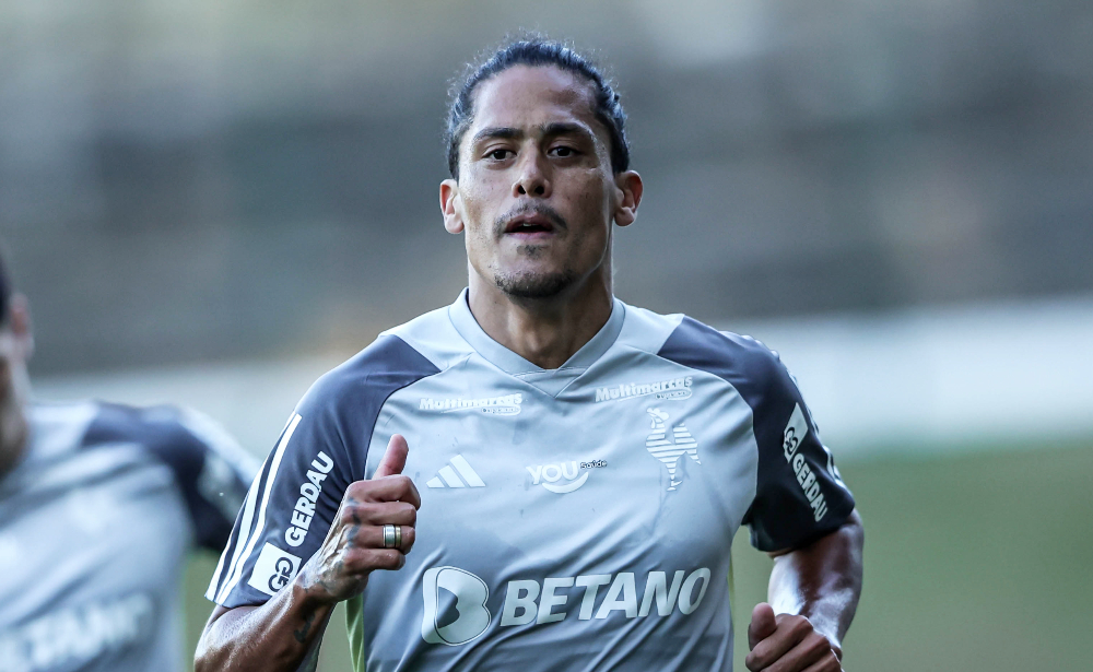 Mauricio Lemos, zagueiro do Atlético, durante treino na Cidade do Galo (20/7) (foto: Pedro Souza/Atlético)