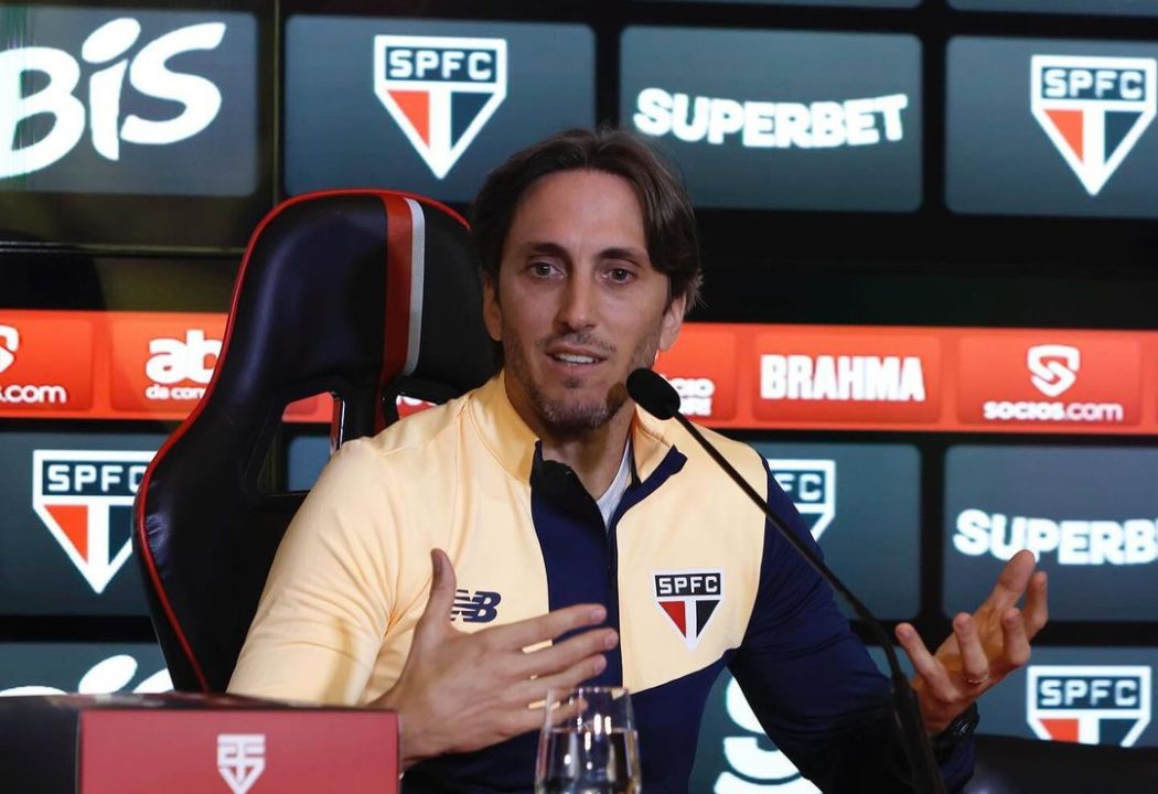 Luís Zubeldía apresentado no São Paulo (foto: Rubens Chiri / saopaulofc)