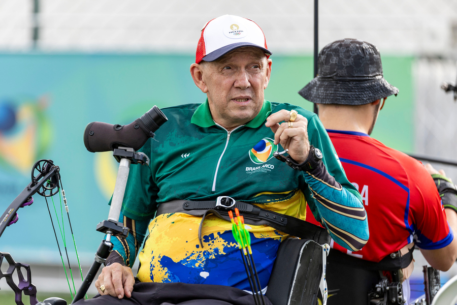 Eugênio Franco no Pan-americano de Tiro com Arco no CT Paralímpico, em São Paulo (foto: Alessandra Cabral/CPB)