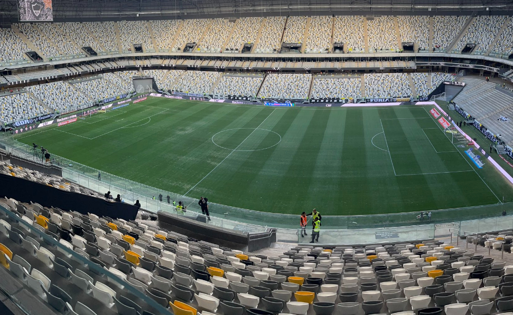 Gramado da Arena MRV tem sido alvo de críticas (foto: Lucas Bretas/No Ataque)