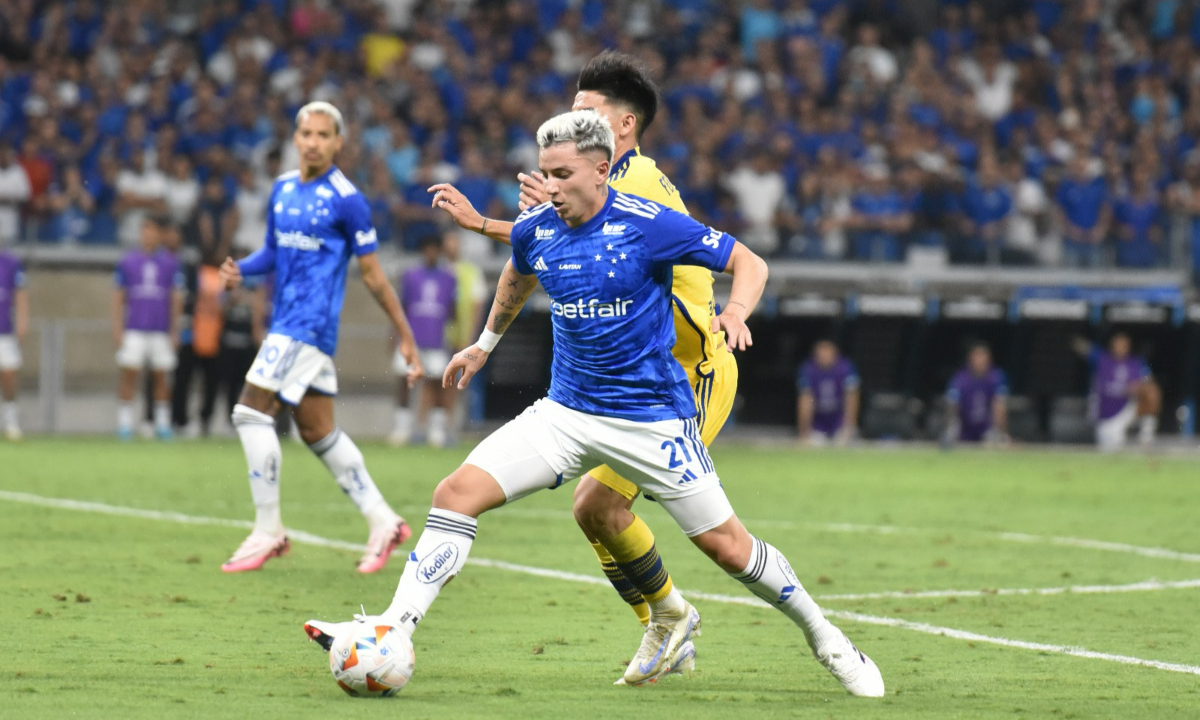 Álvaro Barreal em jogo contra o Boca Juniors (foto: Ramon Lisboa/EM/D.A.Press)