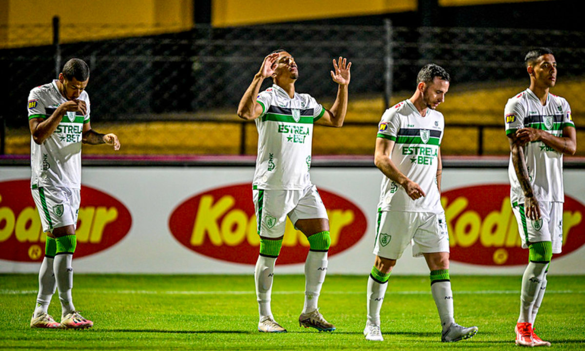 América em jogo contra o Novorizontino, pela Série B (foto: Mourão Panda/América)