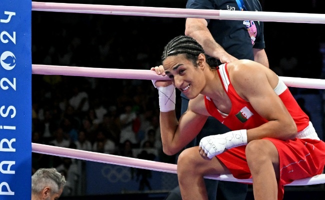 Imane Khalif, boxeadora da Argélia (foto: AFP)