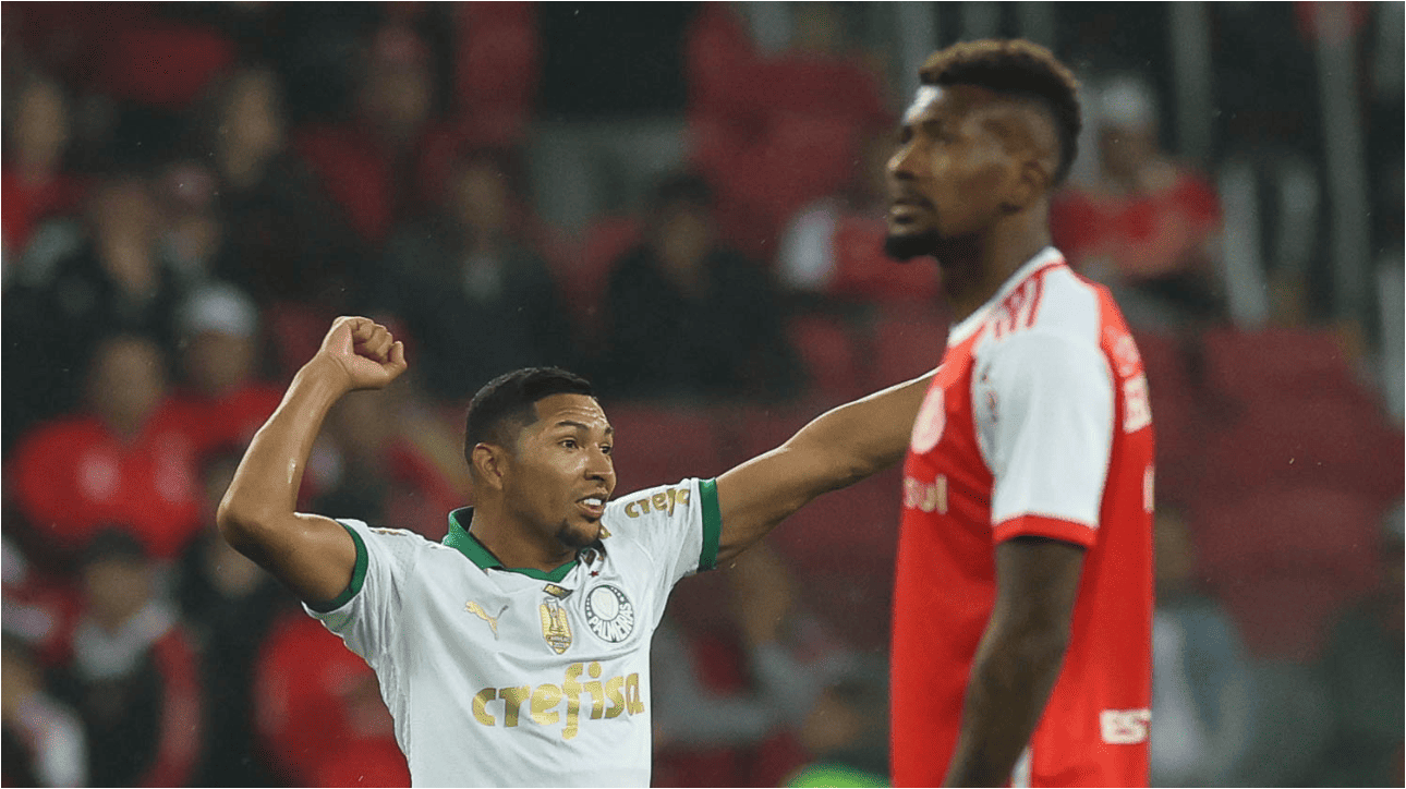 jogadores de Palmeiras e Internacional (foto: Cesar Greco/Palmeiras)