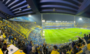 Bombonera em jogo entre Boca Juniors e Cruzeiro (foto: Luiz Henrique Campos/No Ataque/D.A.Press)