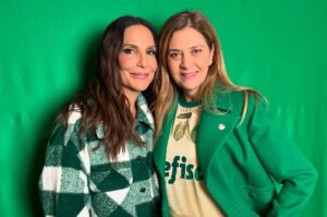 Leila Pereira tem diálogo feminista com Ivete Sangalo em festa do Palmeiras