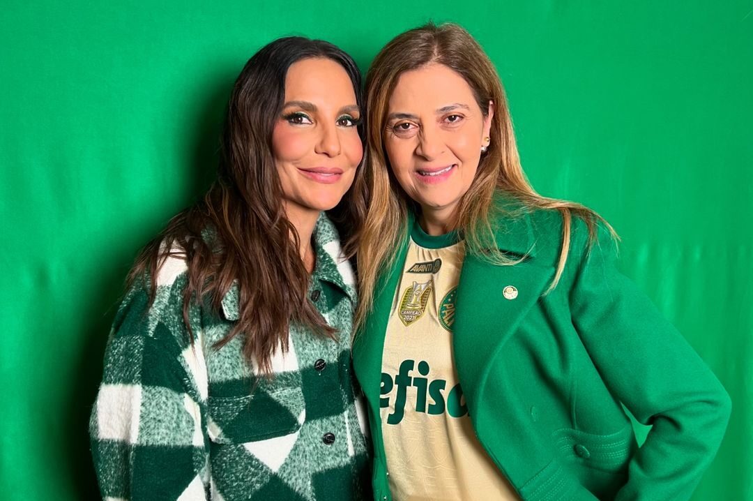 Leila Pereira tem diálogo feminista com Ivete Sangalo em festa do Palmeiras