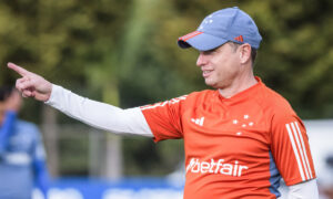 Seabra em treino do Cruzeiro (foto: Gustavo Aleixo/Cruzeiro)