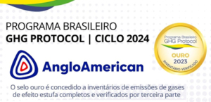 Anglo American conquista o Selo Ouro do Programa Brasileiro GHG Protocol