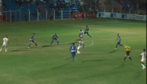 Juninho Tardelli fez o gol do título do Betim no Módulo II do Mineiro (foto: Reprodução/TV FMF)