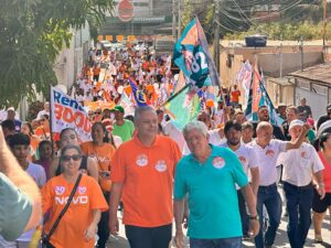 Caminhada na Regional Sul Reforça Apoio a Eduardo e Lelé pela Coligação ‘Competência para Seguir Mudando