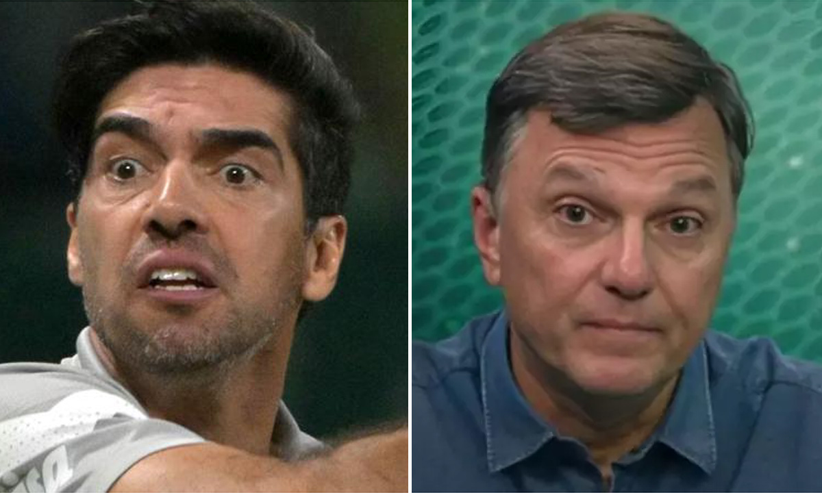 Abel Ferreira e Mauro Cezar Pereira (foto: NELSON ALMEIDA / AFP / REPRODUÇÃO/JOVEM PAN)