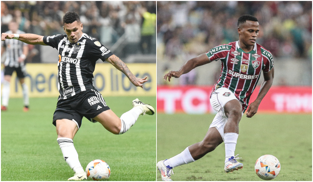 Paulinho e Jhon Arias, destaques de Atlético e Fluminense, respectivamente (foto: Ramon Lisboa/EM/D.A Press e Marcelo Gonçalves/Fluminense)