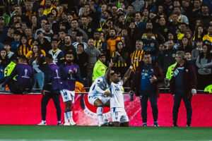 Marinho comemorando gol (foto:  Matheus Amorim/FEC)