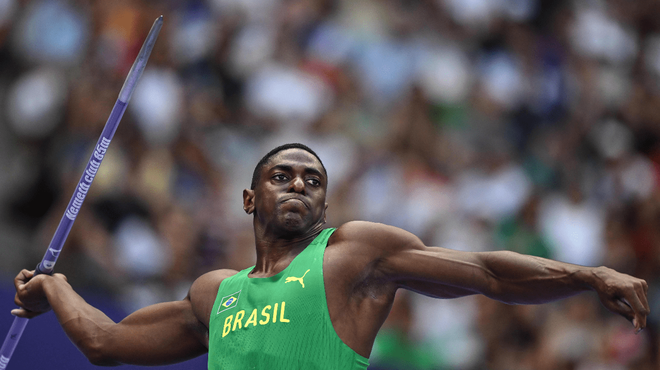 Luiz Maurício da Silva, brasileiro na final do lançamento de dardo em Paris 2024 (foto: Ben Stansall/AFP)