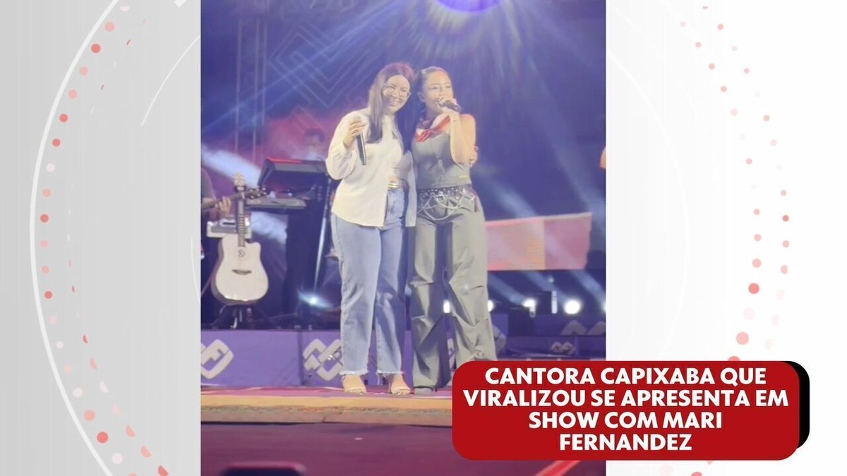 VÍDEO: cantora do ES que viralizou após se apresentar apenas para o pai na plateia participa de show com Mari Fernandez | Norte e Noroeste - ES