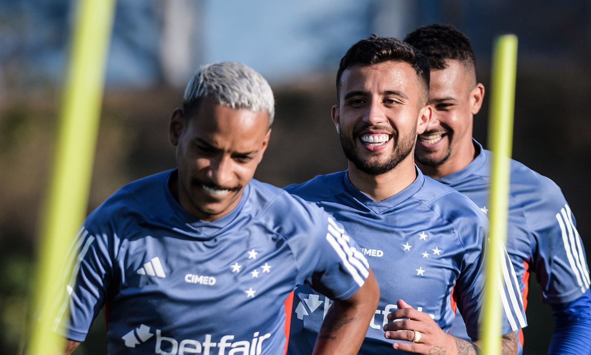 Jogadores do Cruzeiro durante treino (foto: Gustavo Aleixo/Cruzeiro)