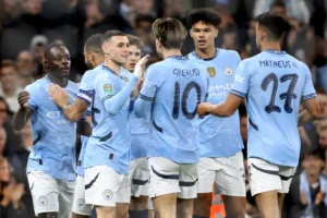 Time alternativo do City ganhou do Watford (foto: Darren Staples/AFP)