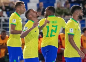 Jogo do Brasil no Mundial de futsal (foto: Leto Ribas/CBF)