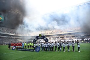 Atlético contou com público razoável na Arena MRV diante do Bragantino (foto: Gladyston Rodrigues/EM/D.A Press)