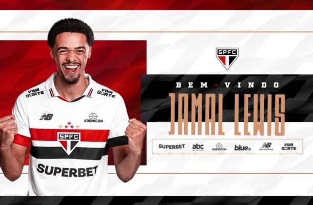 São Paulo anunciou Jamal Lewis (foto:  Divulgação/São Paulo)