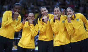 Jogadoras da Seleção Brasileira Feminina de Vôlei (foto: Reuters)