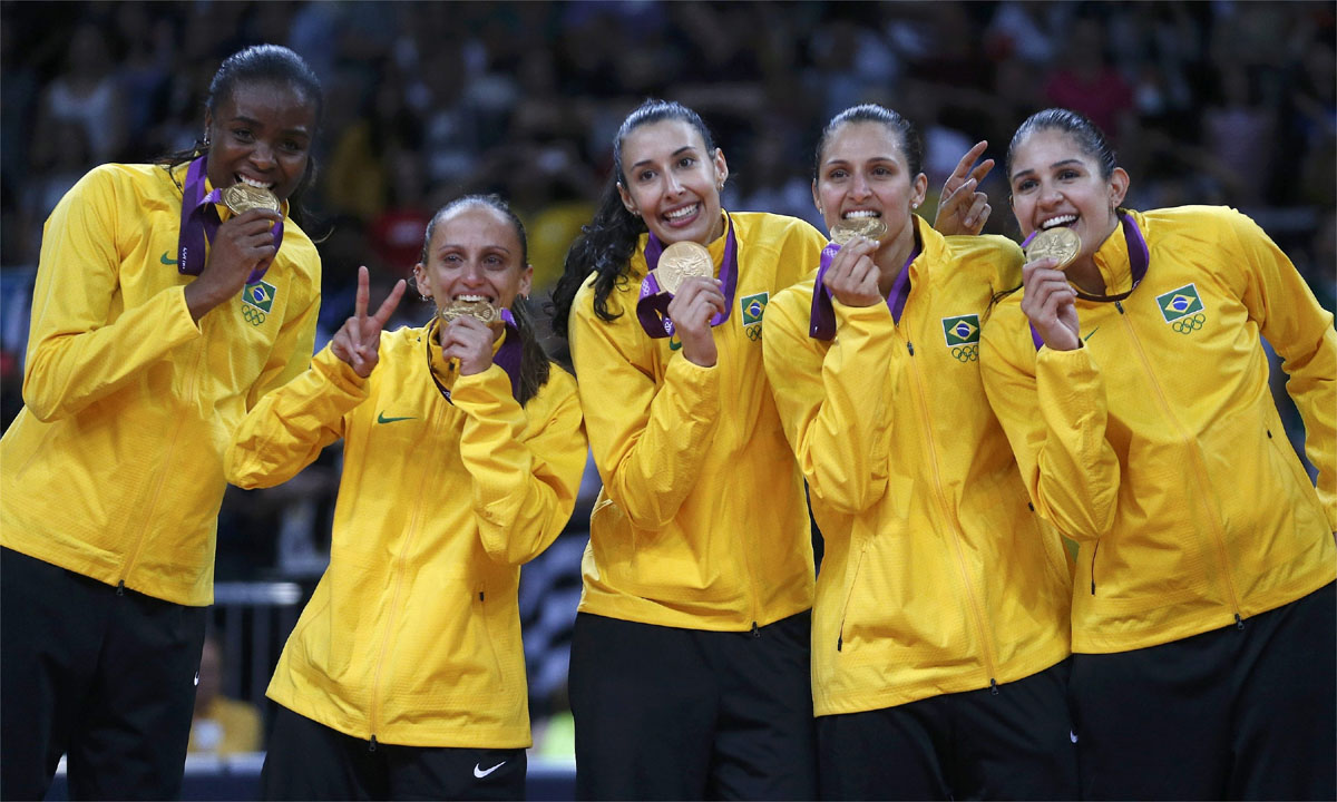 Jogadoras da Seleção Brasileira Feminina de Vôlei (foto: Reuters)