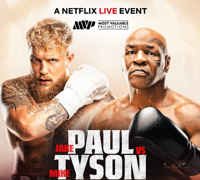 Jake Paul e Mike Tyson (foto: Divulgação/Netflix)