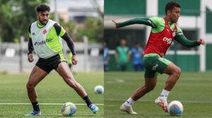 Jogadores em treino (foto: Divulgação / Matheus Lima (Vasco) - Cesar Greco (Palmeiras))