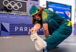 B-girl australiana Rachael Gunn nos Jogos Olímpicos de Paris 2024 (foto: Reprodução/Instagram)