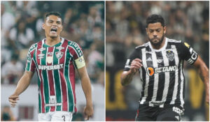 Thiago Silva, do Fluminense, e Hulk, do Atlético: destaques de confronto brasileiro nas quartas da Copa Libertadores (foto: Lucas Merçon/Fluminense e Edésio Ferreira/EM/D.A Press)