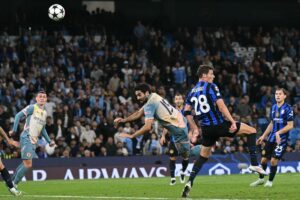 City e Inter de Milão empataram por 0 a 0 (foto: Oli SCARFF / AFP)